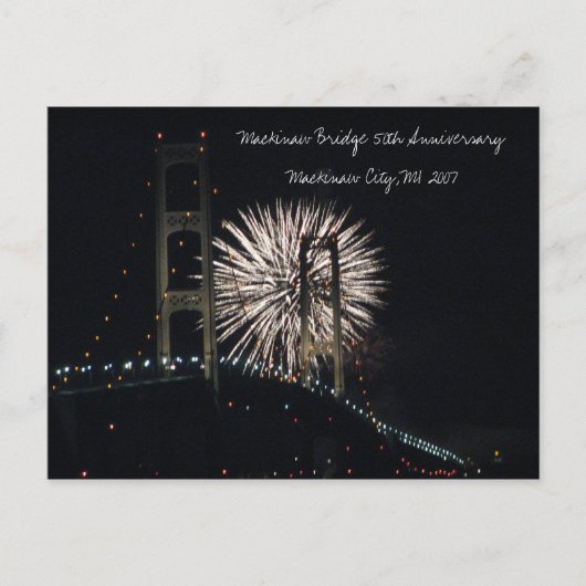 MightyMac_05, Mackinaw Bridge 50e Jubileum... Briefkaart (Voorkant)