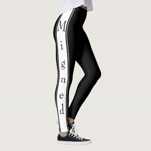 Migned Design Sport Leggings - Uw kleur en tekst (Rechts)