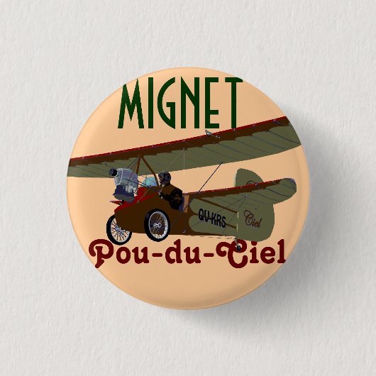 Mignet Pou-du-Ciel KRS Ronde Button 3,2 Cm (Voorkant)