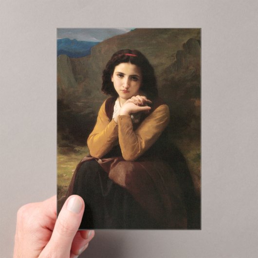 Mignon Innocence of Adolescent Girl, Bouguereau Acryl Uitnodigingen (Insitu (Draagbaar))