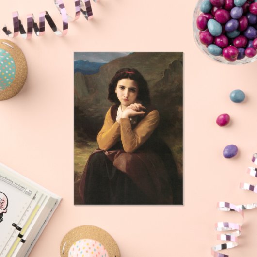 Mignon Innocence of Adolescent Girl, Bouguereau Acryl Uitnodigingen (Insitu (Viering))