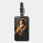Mignon Innocence of Adolescent Girl, Bouguereau Bagagelabel (Voorkant verticaal)