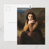Mignon Innocence of Adolescent Girl, Bouguereau Briefkaart (Voorkant / Achterkant)