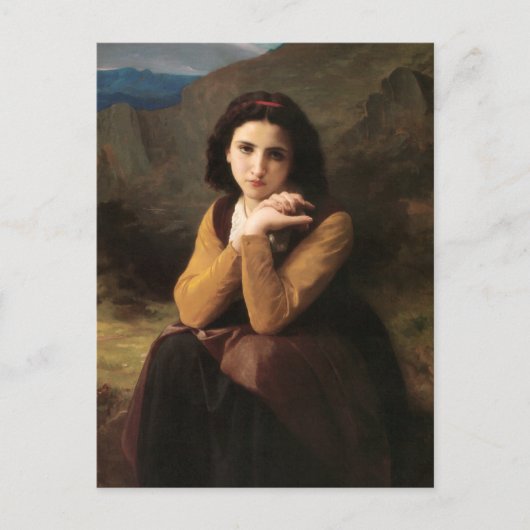 Mignon Innocence of Adolescent Girl, Bouguereau Briefkaart (Voorkant)