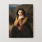 Mignon Innocence of Adolescent Girl, Bouguereau Button (Voorkant)