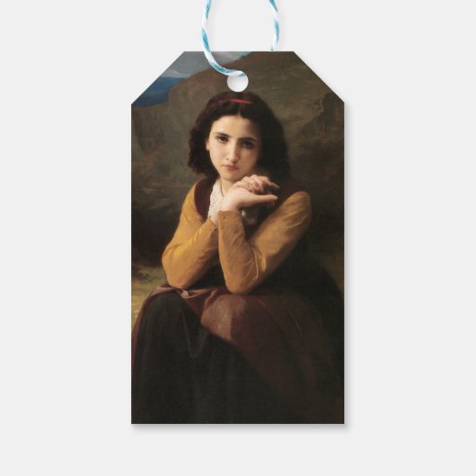 Mignon Innocence of Adolescent Girl, Bouguereau Cadeaulabel (Achterkant)