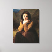 Mignon Innocence of Adolescent Girl, Bouguereau Canvas Afdruk (Voorkant)