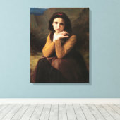 Mignon Innocence of Adolescent Girl, Bouguereau Canvas Afdruk (Insitu (Houten vloer))