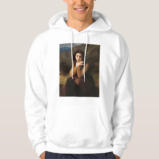 Mignon Innocence of Adolescent Girl, Bouguereau Hoodie (Voorkant)