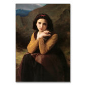 Mignon Innocence of Adolescent Girl, Bouguereau Kaart (Achterkant)