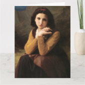 Mignon Innocence of Adolescent Girl, Bouguereau Kaart (Voorkant)