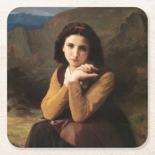Mignon Innocence of Adolescent Girl, Bouguereau Kartonnen Onderzetters (Voorkant)