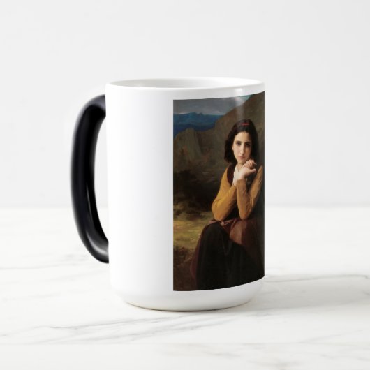 Mignon Innocence of Adolescent Girl, Bouguereau Magische Mok (Voorkant links)