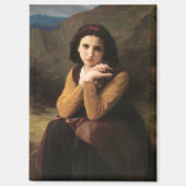 Mignon Innocence of Adolescent Girl, Bouguereau Magneet (Voorkant)