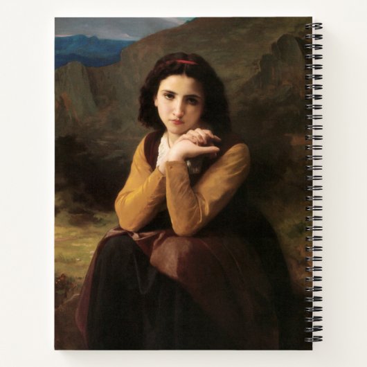 Mignon Innocence of Adolescent Girl, Bouguereau Notitieboek (Achterkant)