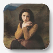 Mignon Innocence of Adolescent Girl, Bouguereau Papieren Bordje (Voorkant)