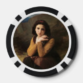 Mignon Innocence of Adolescent Girl, Bouguereau Poker Chips (Achterkant)
