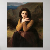 Mignon Innocence of Adolescent Girl, Bouguereau Poster (Voorkant)