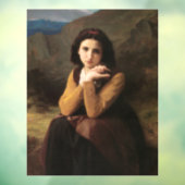 Mignon Innocence of Adolescent Girl, Bouguereau Raamsticker (Vel 3)