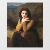 Mignon Innocence of Adolescent Girl, Bouguereau Raamsticker (Vel)