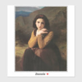 Mignon Innocence of Adolescent Girl, Bouguereau Sticker (Vel)