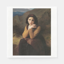 Mignon (Lief jong Frans meisje) (door Bouguereau) Servet