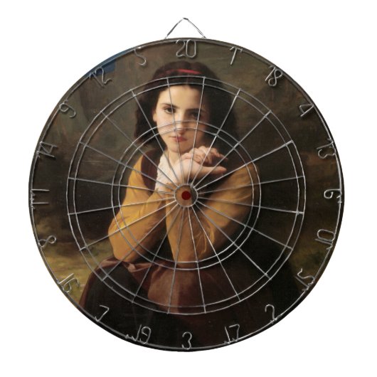 Mignon (Lieve Jonge Franse Meisje) (door Bouguerea Dartbord (Voorkant)