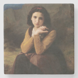 Mignon (Lieve Jonge Franse Meisje) (door Bouguerea Stenen Onderzetter
