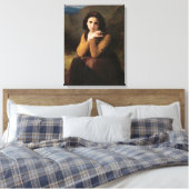 Mignon (Sweet Young French Girl) (door Bouguereau) Canvas Afdruk (Insitu (Slaapkamer))