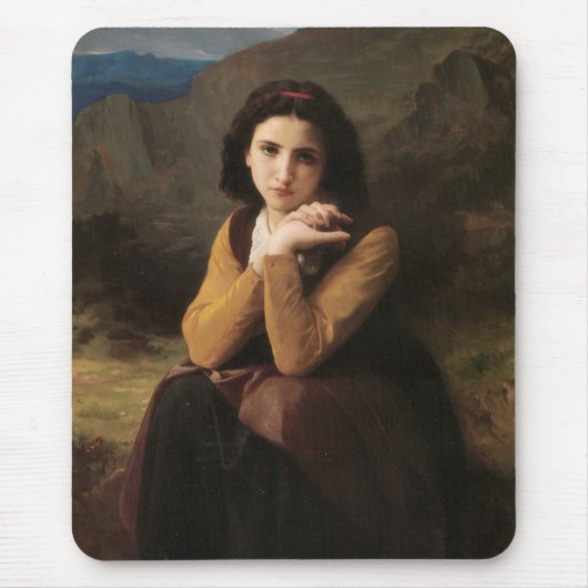 Mignon (Sweet Young French Girl) (door Bouguereau) Muismat (Voorkant)