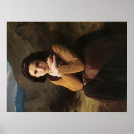 Mignon (Sweet Young French Girl) (door Bouguereau) Poster