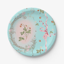 Mignonette Aardbeien Aqua 7 inch bord