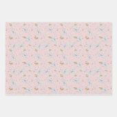 Mignonette Aardbeien Blush Roze Wrapping Papier Inpakpapier Vel (Voorkant 2)