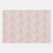 Mignonette Aardbeien Blush Roze Wrapping Papier Inpakpapier Vel (Voorkant)