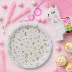 Mignonette Aardbeien Frans Blauw Groot Bord