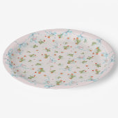 Mignonette Aardbeien Frans Blauw Groot Bord (Gekanteld)