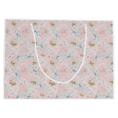 Mignonette Aardbeien Lint Trellis Blush Roze Groot Cadeauzakje (Achterkant)