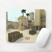 Migrage CSGO-kaart met laag poly Muismat (Met muis)