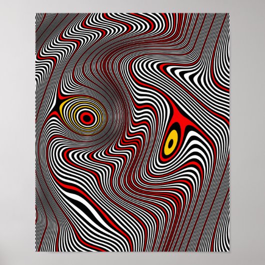 Migraine Aura Op Art Poster (Voorkant)