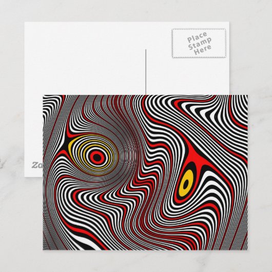 Migraine Aura optische illusie Briefkaart (Voorkant / Achterkant)