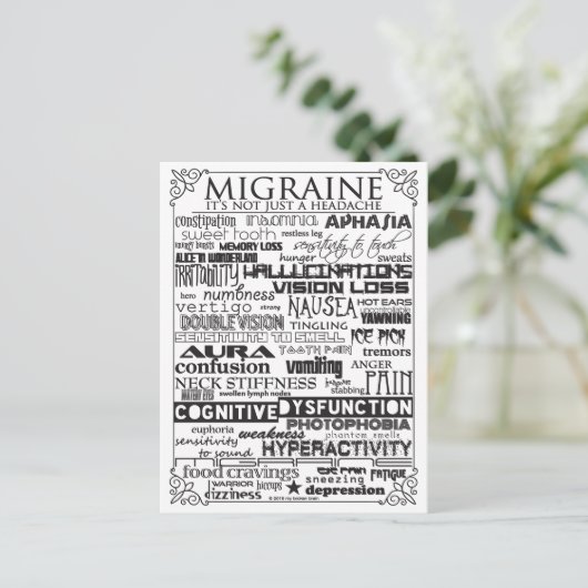 Migraine Awareness Briefkaart (Staand voorkant)