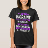 Migraine Awareness Month Purple Migraine Ribbon T-shirt (Voorkant)