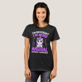 Migraine Awareness Unicorn Paars Ribbon T-shirt (Voorkant volledig)