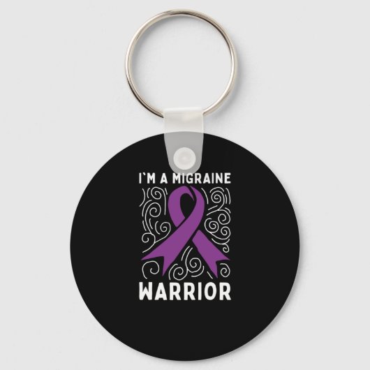 Migraine Bewustheid Hoofdpijn Sleutelhanger (Voorkant)