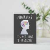 Migraine Bewustmaking Hoofdpijn lijden Pijn Briefkaart (Staand voorkant)