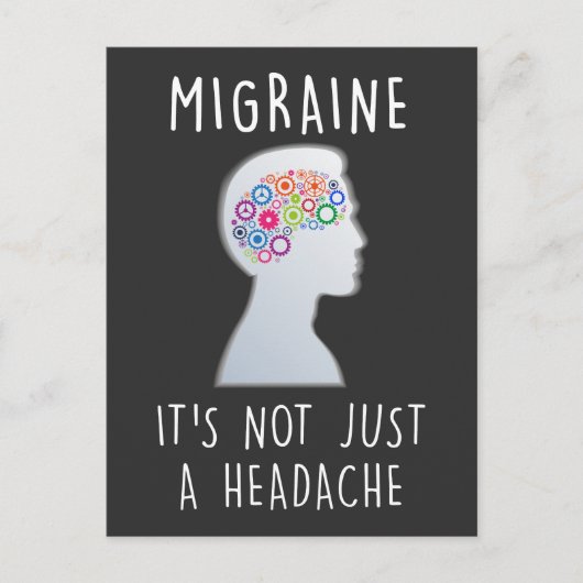 Migraine Bewustmaking Hoofdpijn lijden Pijn Briefkaart (Voorkant)
