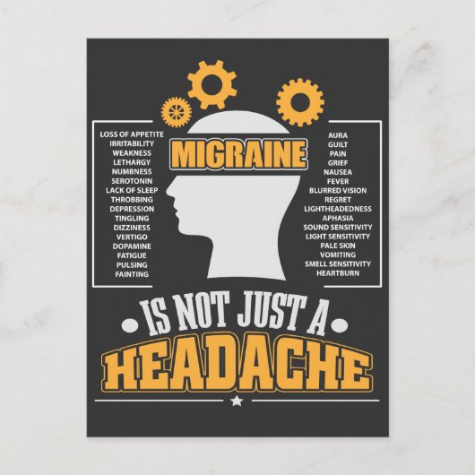 Migraine bewustzijn Fighter Hoofdpijn lijder Briefkaart (Voorkant)