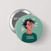 Migraine Bewustzijn Migraine Neurologische aandoen Ronde Button 5,7 Cm (Voorkant /achterkant)