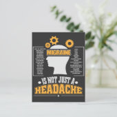 Migraine bewustzijn vechter Hoofdpijn lijder Briefkaart (Staand voorkant)