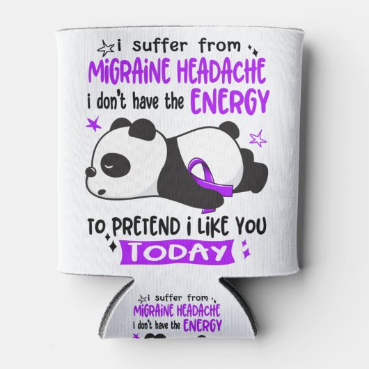 Migraine Headache Awareness Month Ribbon Gifts Blikjeskoeler (Voorkant)